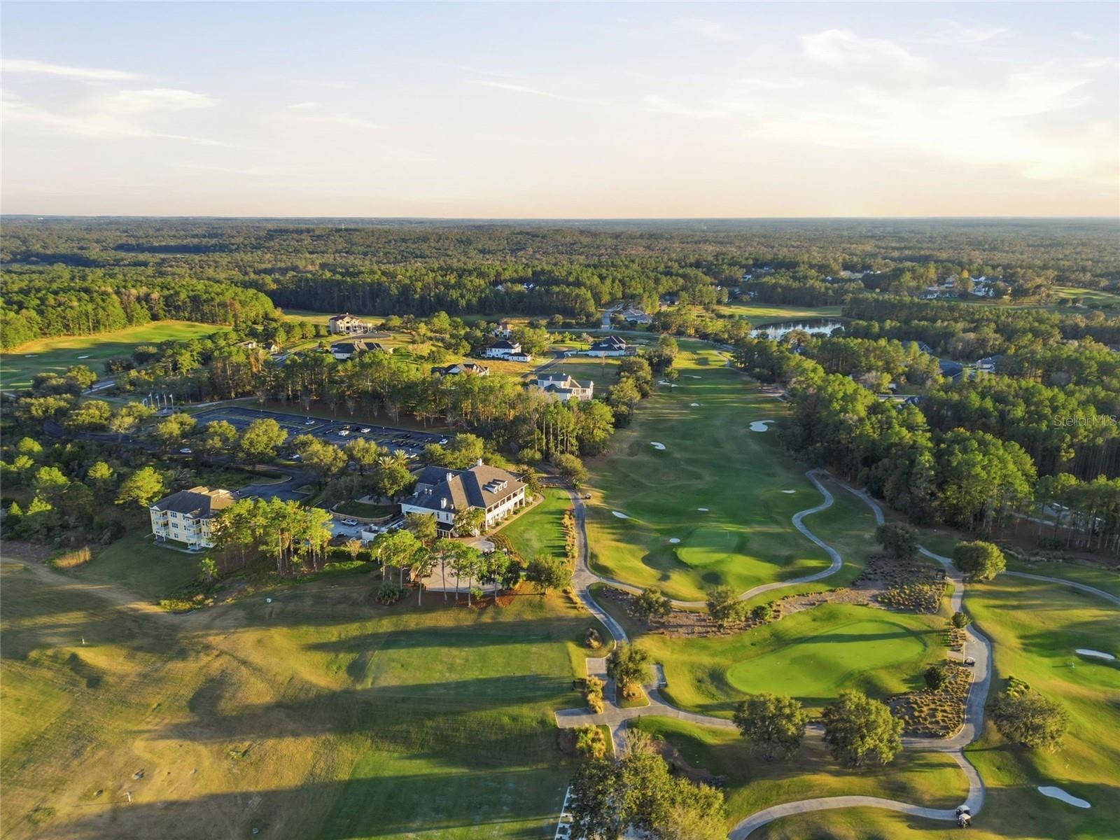 Aerial view of the Pete Dye golf course at Southern Hills Plantation, Brooksville FL